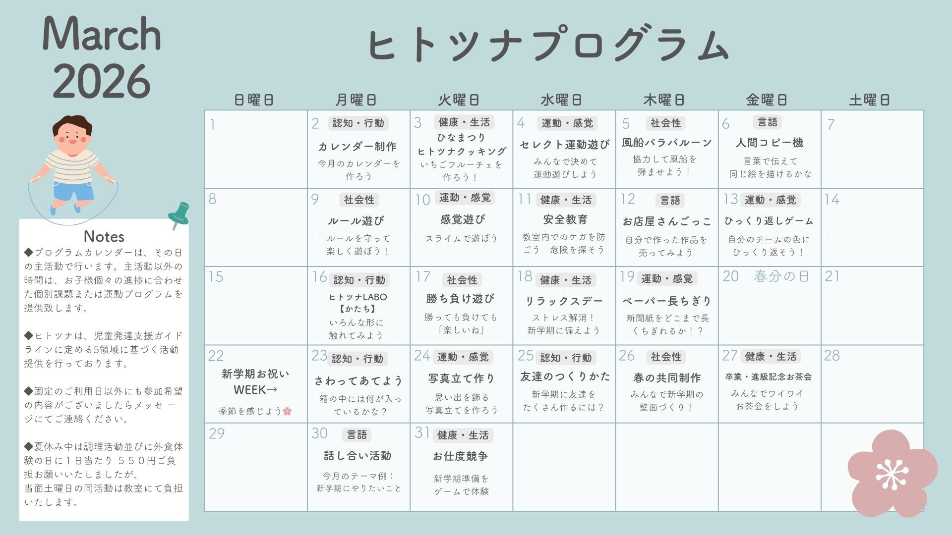 2026年3月　プログラム ‐ ヒトツナ秋田教室